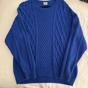 Sunday Best Royal Blue Cable Knit Sweater